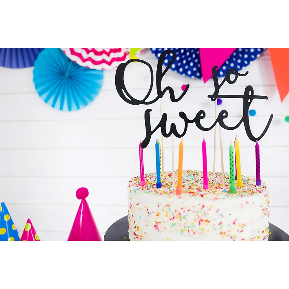 BIRTHDAY CANDLES COLOURFUL MIX 6.5CM 6PCS - Image 2