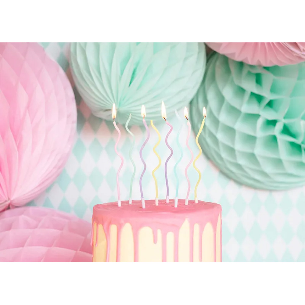BIRTHDAY CANDLES CURL MIX 14CM 8PCS - Image 3