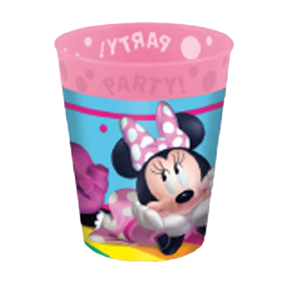 REUSABLE CUPS MINNIE RAINBOW MAKES ME SMILE 250ML 4PCS