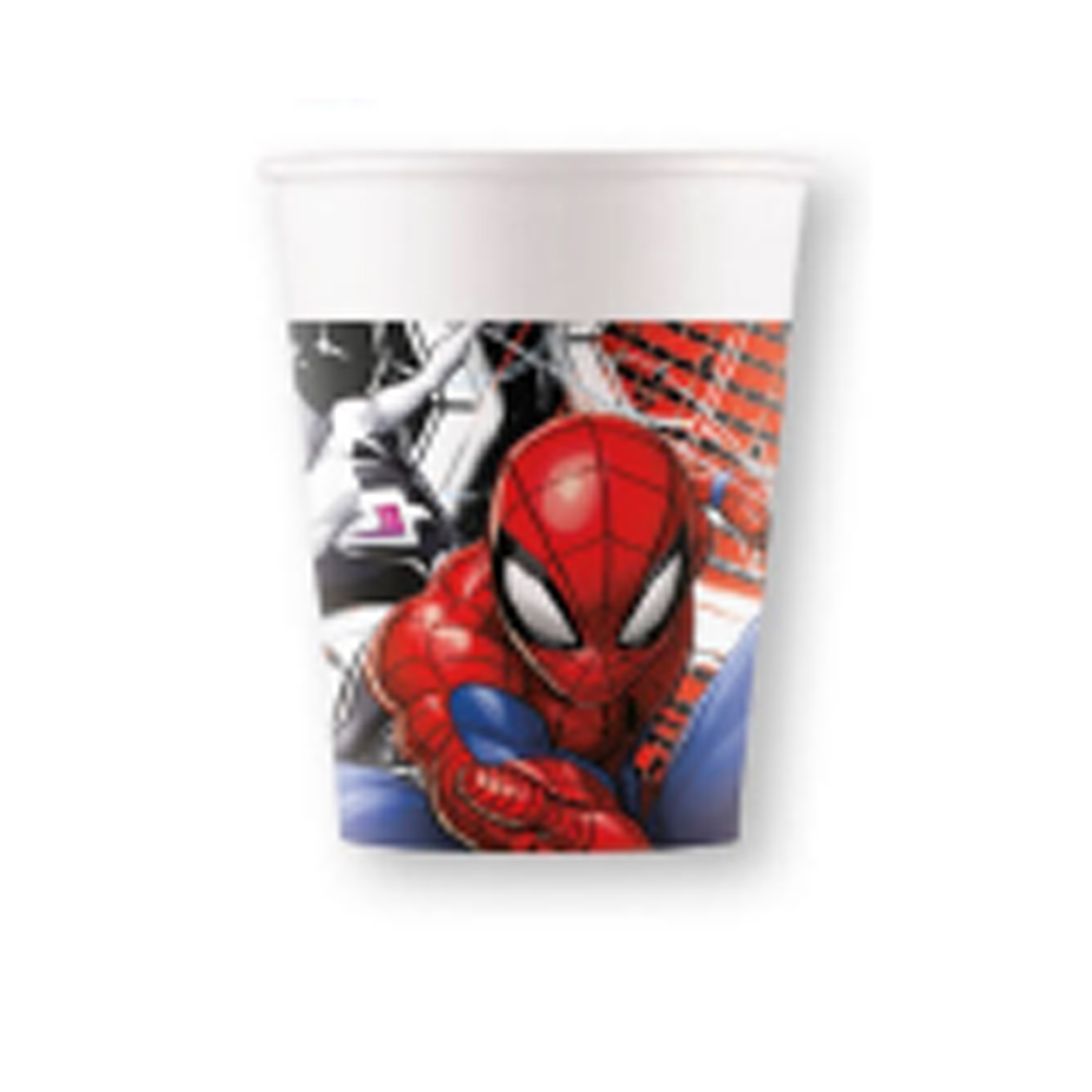 PAPER CUPS SPIDERMAN WORLD OF WEB 200ML 8PCS
