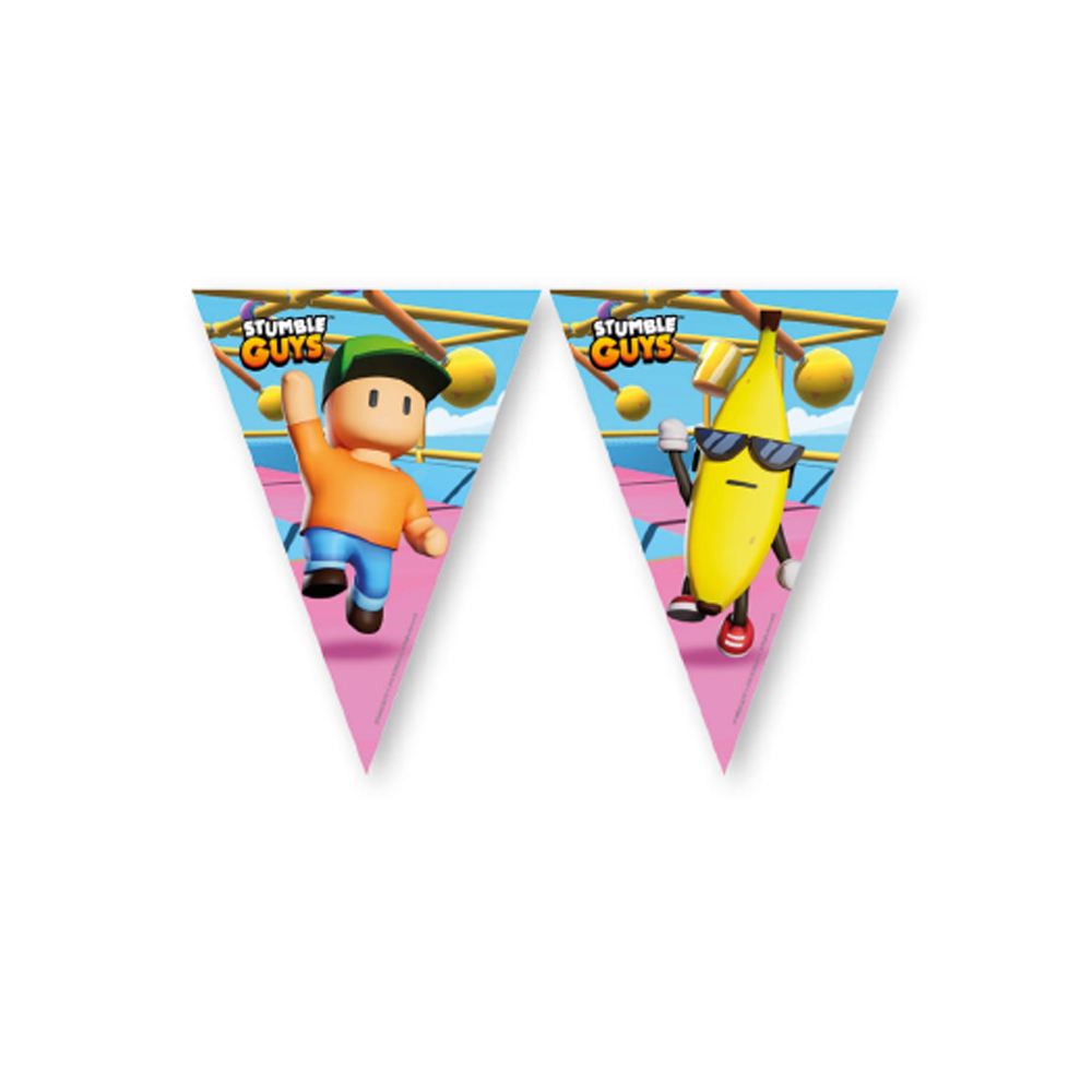 PAPER TRIANGLE BANNER DIE-CUT STUMBLE GUYS