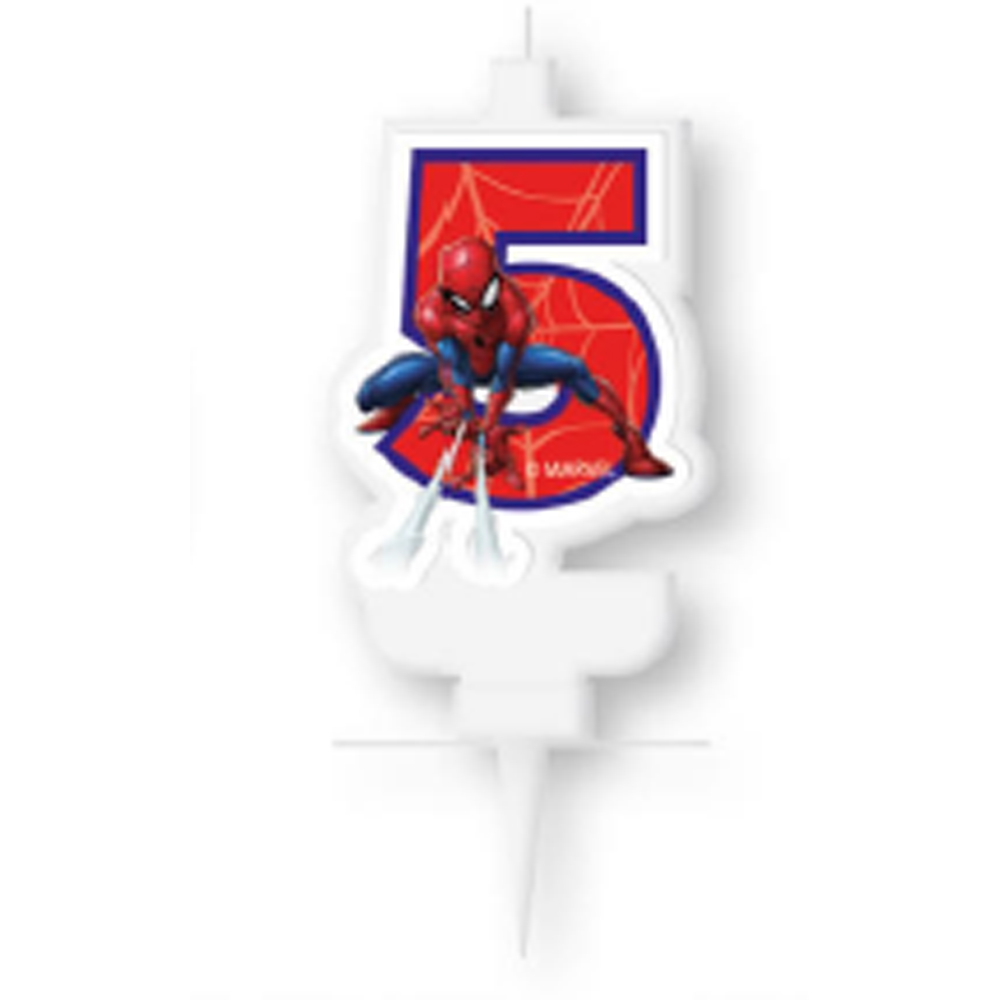BIRTHDAY CANDLES SPIDERMAN MARVEL NO 5