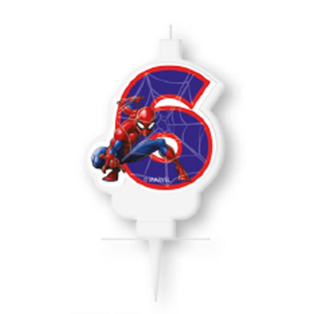 BIRTHDAY CANDLES SPIDERMAN MARVEL NO 6