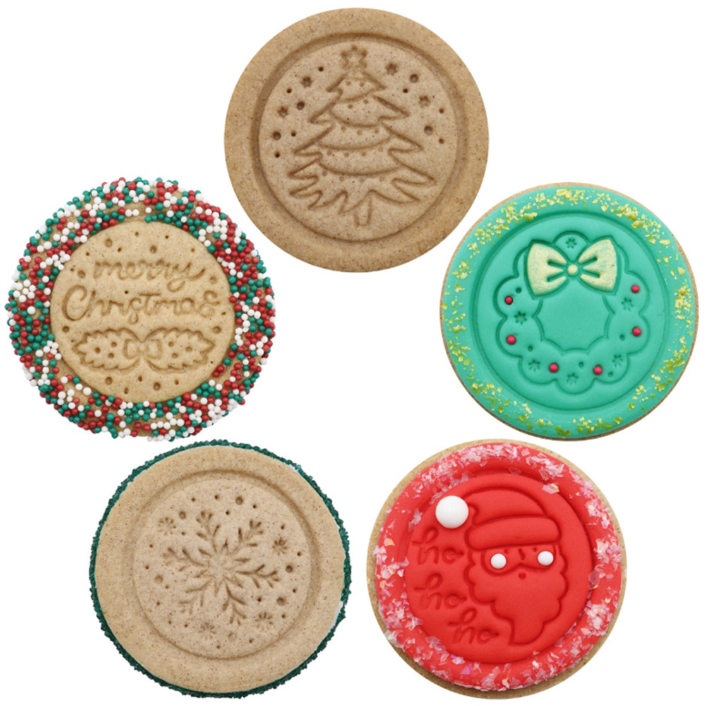SET OF 7 CHRISTMAS COOKIE STAMP TIS THE SEASON! - Image 5