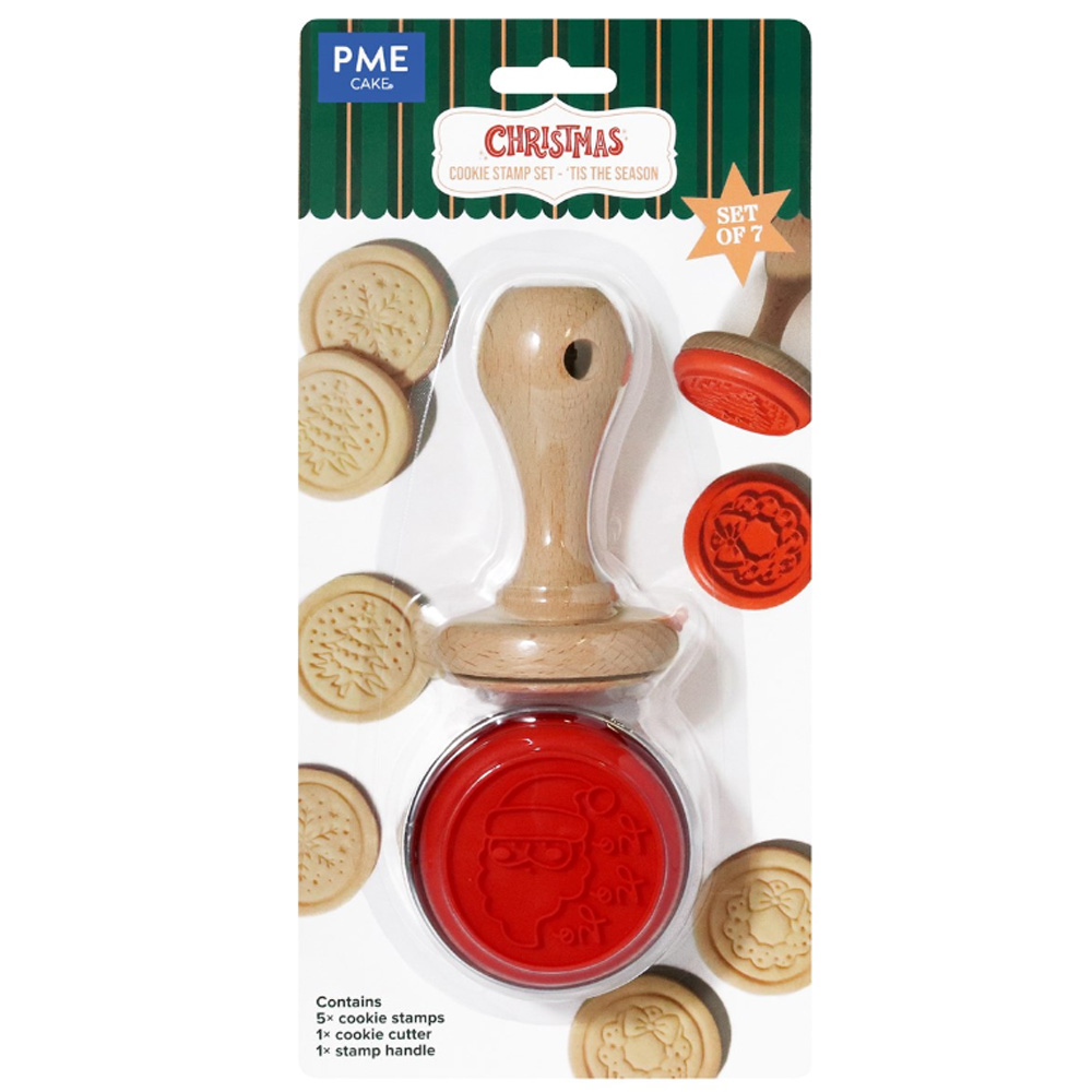 SET OF 7 CHRISTMAS COOKIE STAMP TIS THE SEASON!