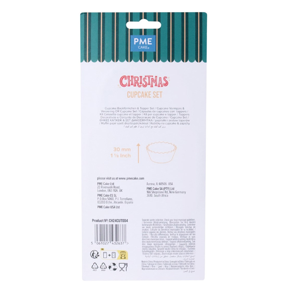 SET OF 24 CHRISTMAS CUPCAKE & TOPPER GOLDEN STARS - Image 6