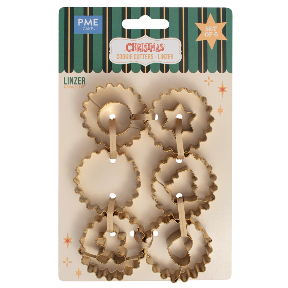 SET OF 6 CHRISTMAS COOKIE CUTTER STAR,GINGERB,TREE, CIRCLE, PLAIN - Image 2