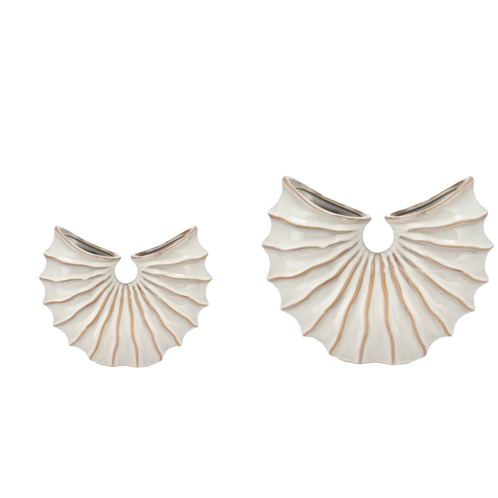 SIFAN VASE SHELL WHITE