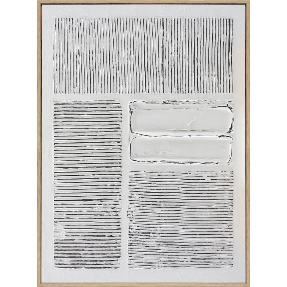 3D WALL DECORATION LINES IN SHAPES BLACK 60X80CM