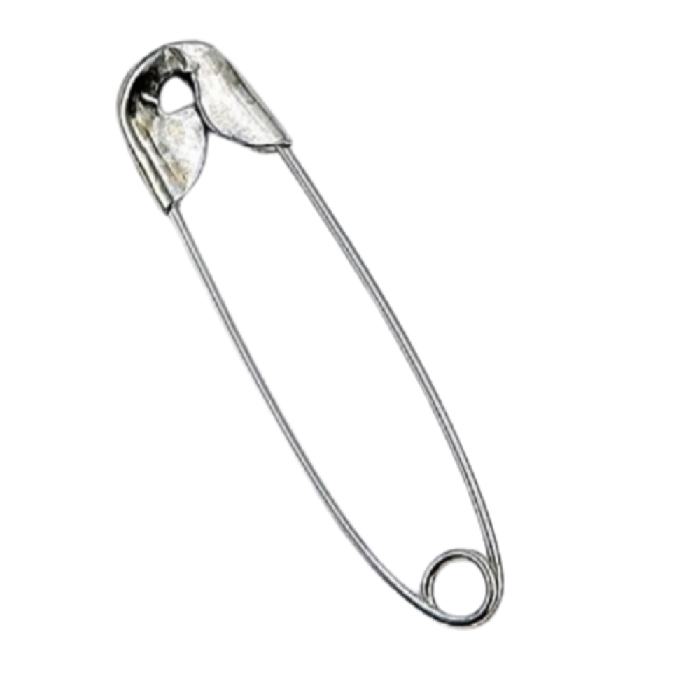 METAL SAFETY PIN SILVER 3.2CM 50PCS