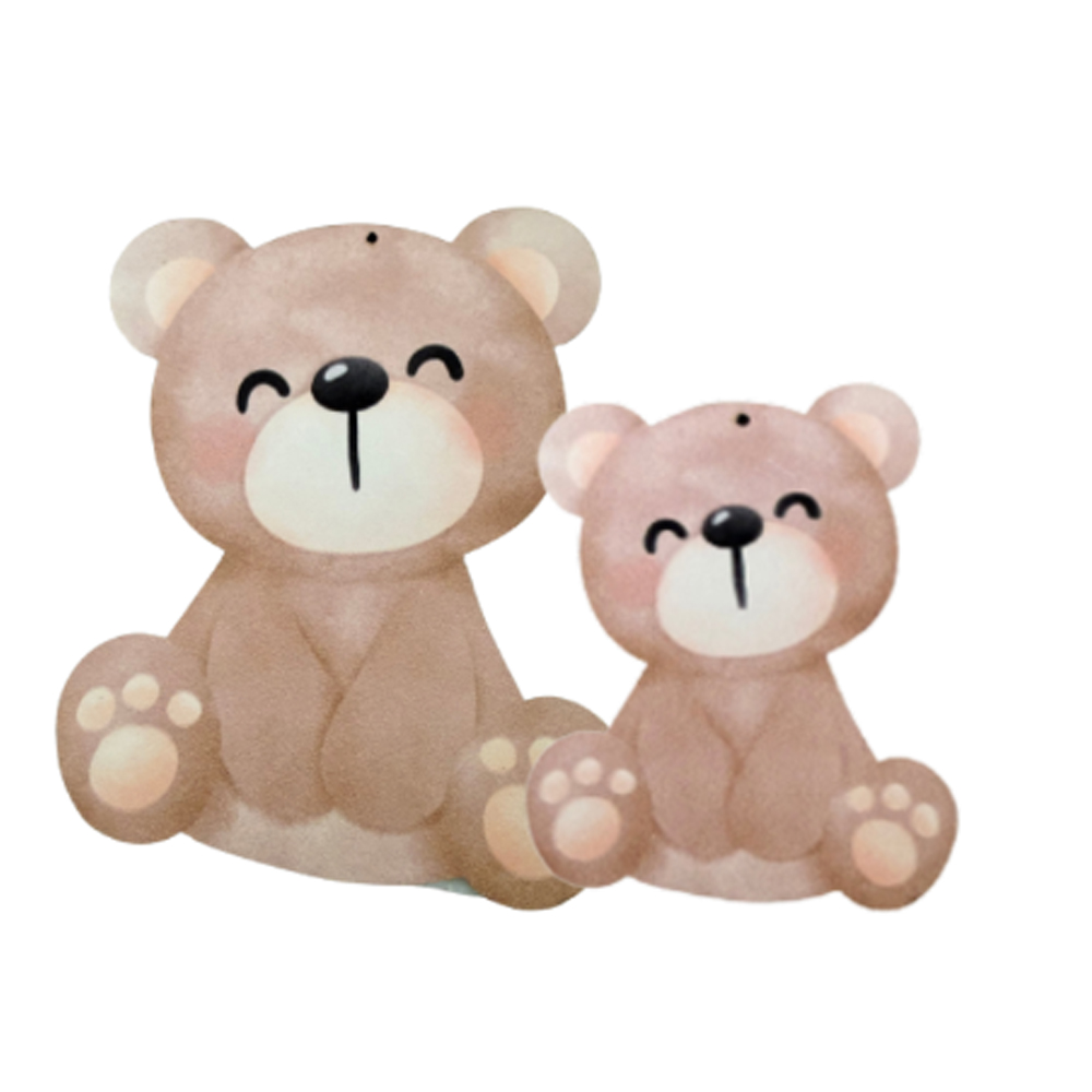 WOODEN SHAPE BEAR 10CM