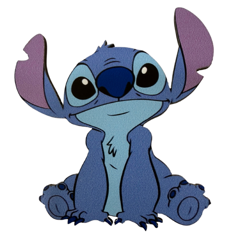 WOODEN SHAPE STITCH BLUE 10CM