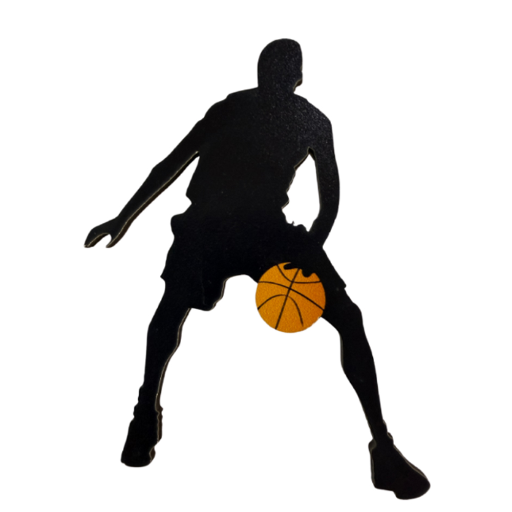 WOODEN SHAPE BASKETBALL PLAYER 10CM