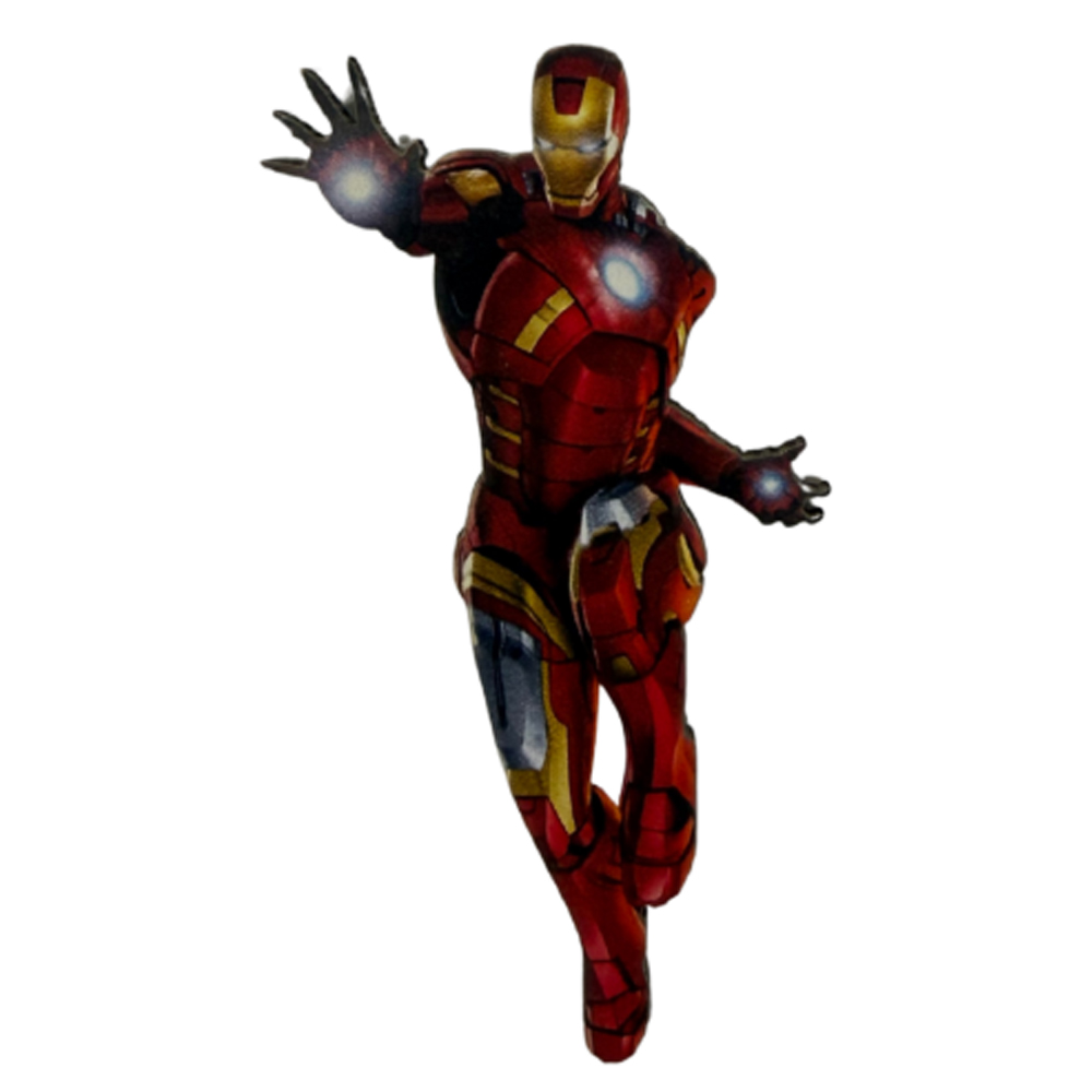 WOODEN SHAPE IRON MAN 10CM