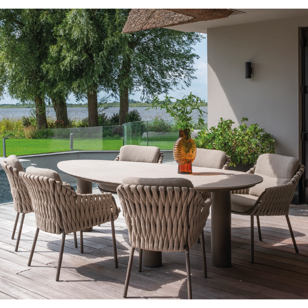 ESTATE MANGO DINING TABLE CERAMIC LATTE 238X105CM - Image 3