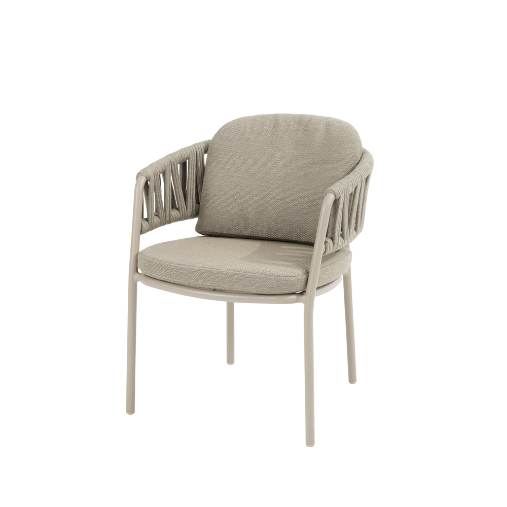 CALMA DINING CHAIR LATTE WITH 2 CUSHIONS 62X65X73.5CM