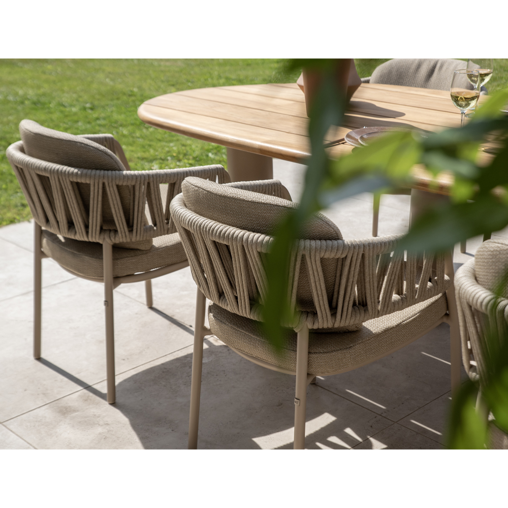 CALMA DINING CHAIR LATTE WITH 2 CUSHIONS 62X65X73.5CM - Image 4