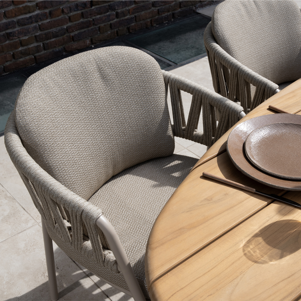 CALMA DINING CHAIR LATTE WITH 2 CUSHIONS 62X65X73.5CM - Image 2