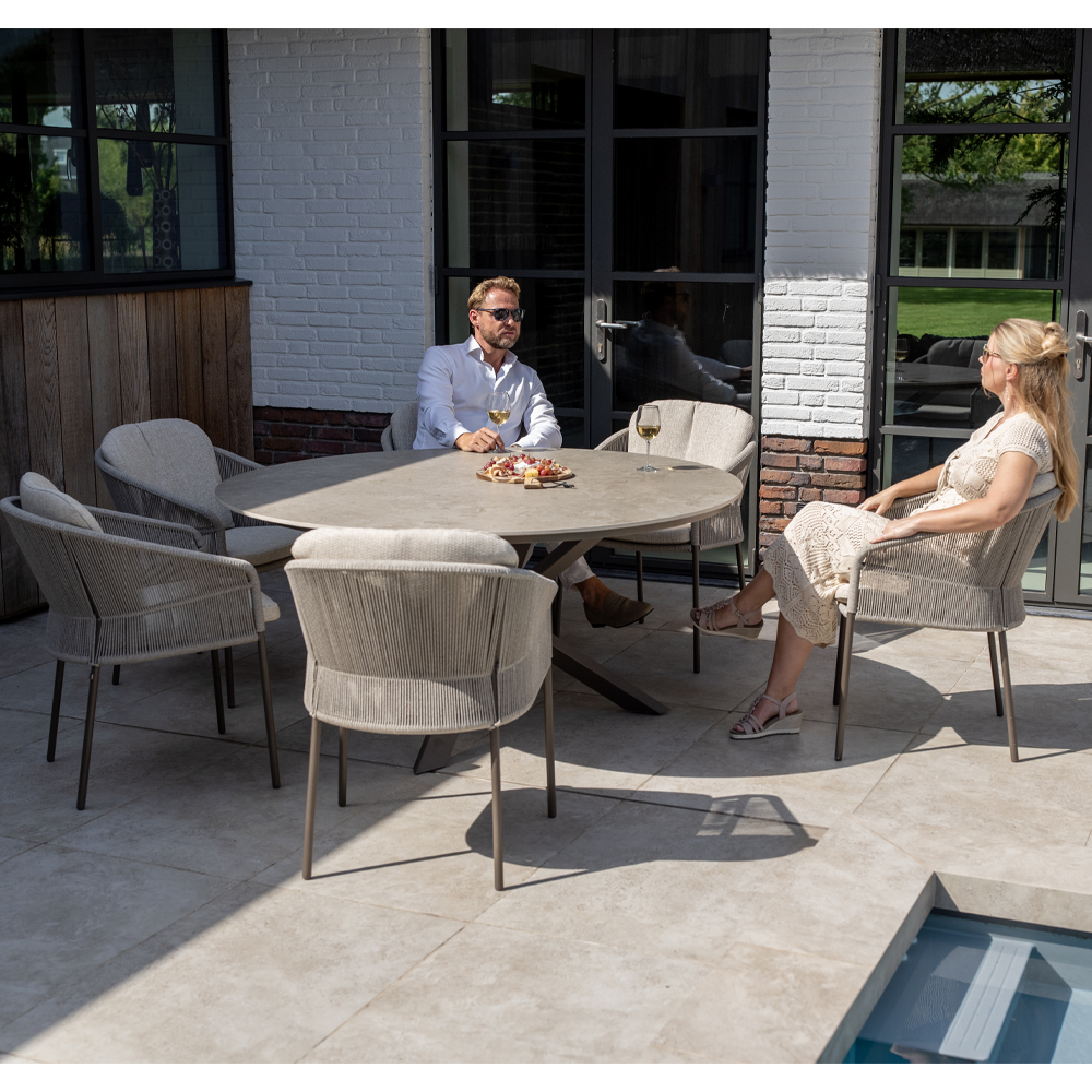 FLORENCE DINING CHAIR TERRE WITH 2 CUSHIONS 61X65.5X80CM - Image 4