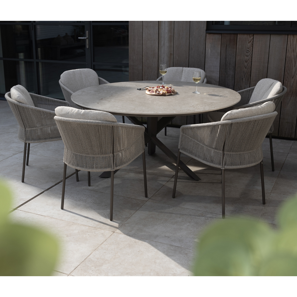 FLORENCE DINING CHAIR TERRE WITH 2 CUSHIONS 61X65.5X80CM - Image 6