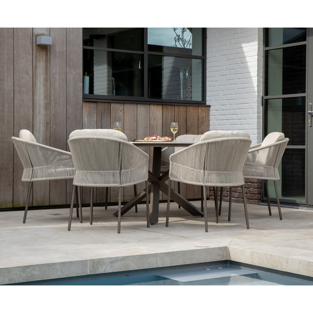 FLORENCE DINING CHAIR TERRE WITH 2 CUSHIONS 61X65.5X80CM - Image 7