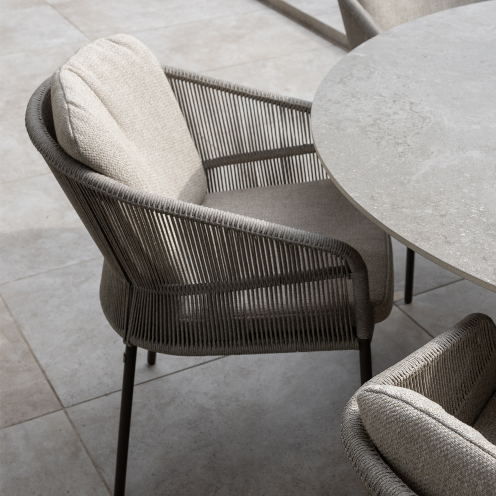 FLORENCE DINING CHAIR TERRE WITH 2 CUSHIONS 61X65.5X80CM - Image 9