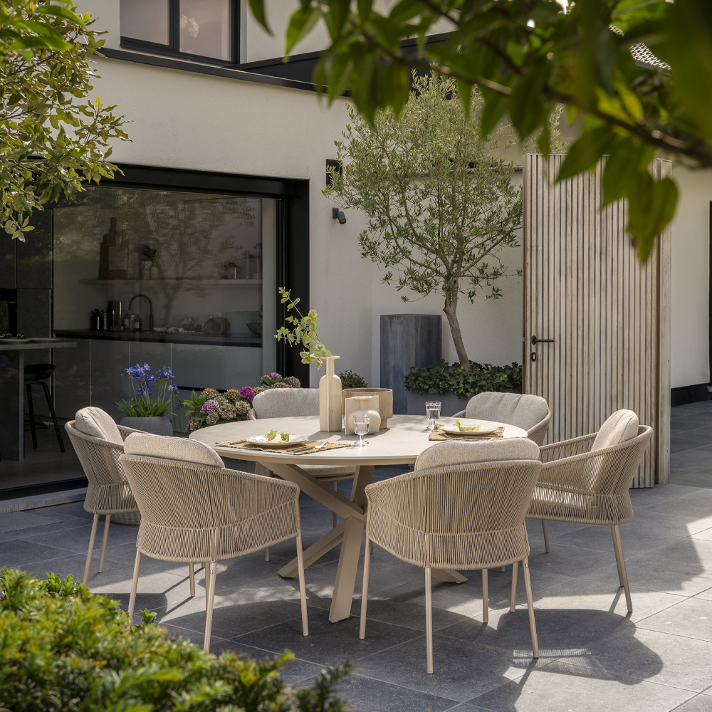 FLORENCE DINING CHAIR TERRE WITH 2 CUSHIONS 61X65.5X80CM - Image 2