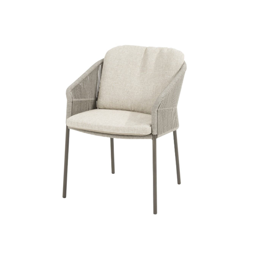 FLORENCE DINING CHAIR TERRE WITH 2 CUSHIONS 61X65.5X80CM