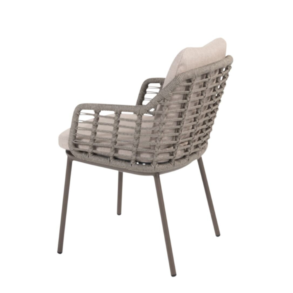 PUGLIA DINING CHAIR TERRE WITH 2 CUSHIONS 58X65.5X82CM - Image 4