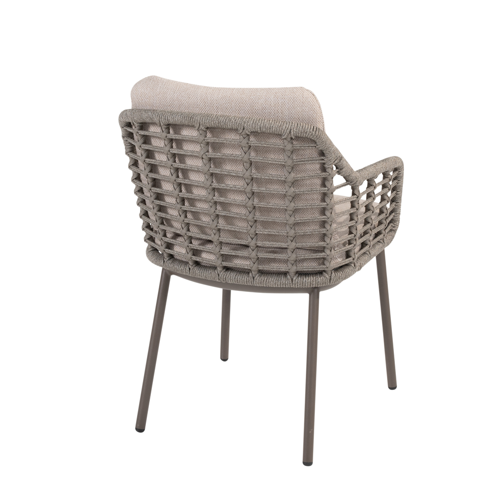 PUGLIA DINING CHAIR TERRE WITH 2 CUSHIONS 58X65.5X82CM - Image 3