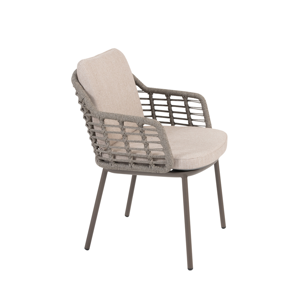 PUGLIA DINING CHAIR TERRE WITH 2 CUSHIONS 58X65.5X82CM - Image 5