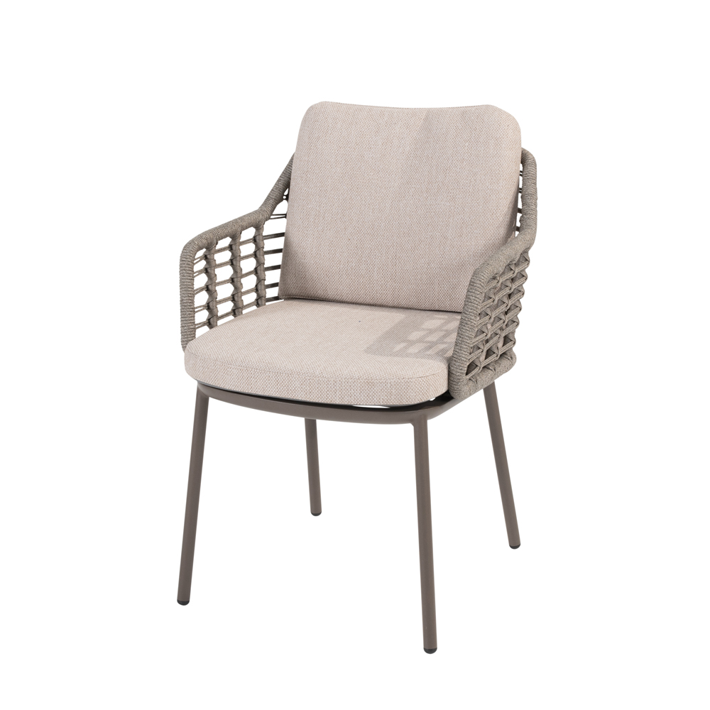 PUGLIA DINING CHAIR TERRE WITH 2 CUSHIONS 58X65.5X82CM