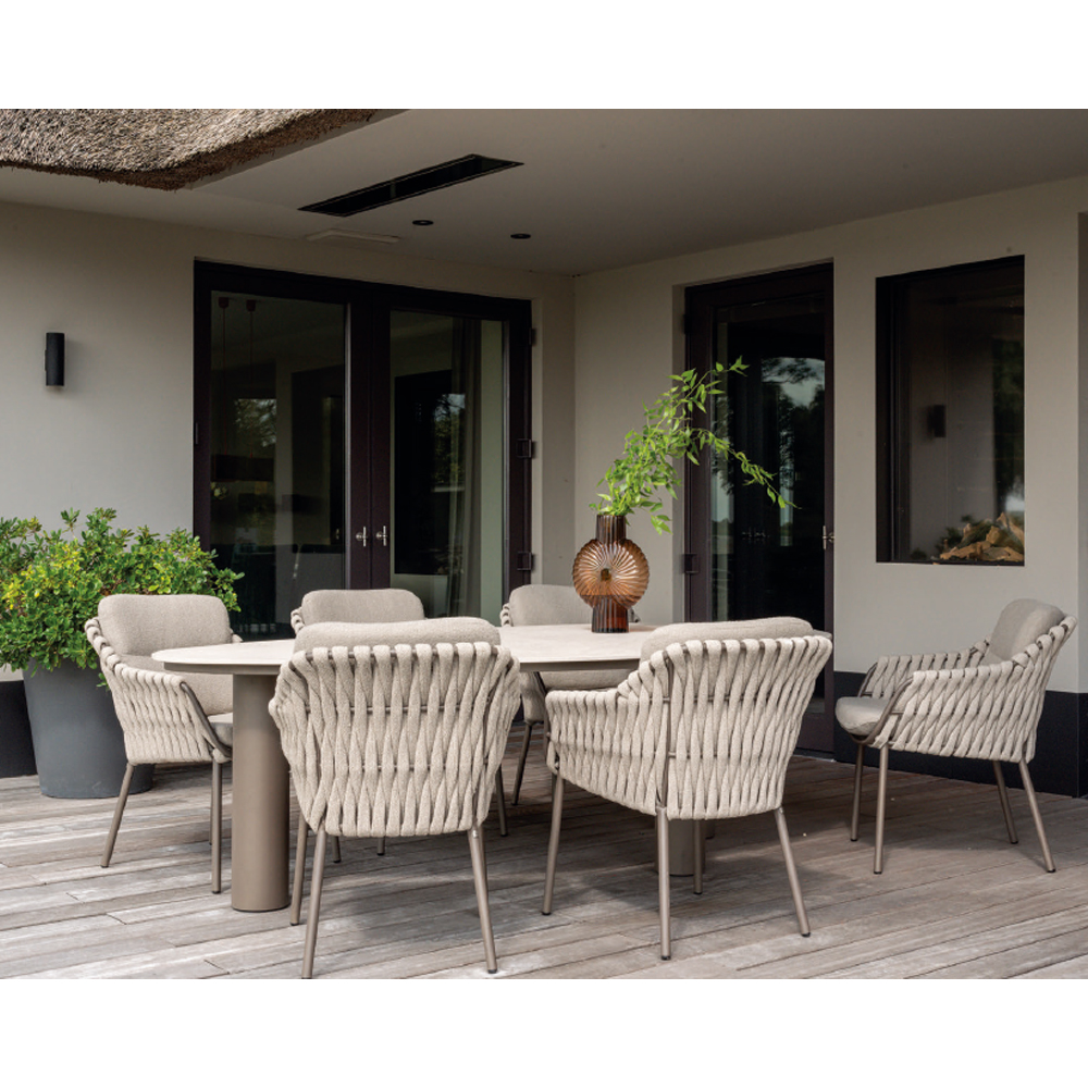 ESTATE MANGO DINING TABLE CERAMIC LATTE 238X105CM - Image 4