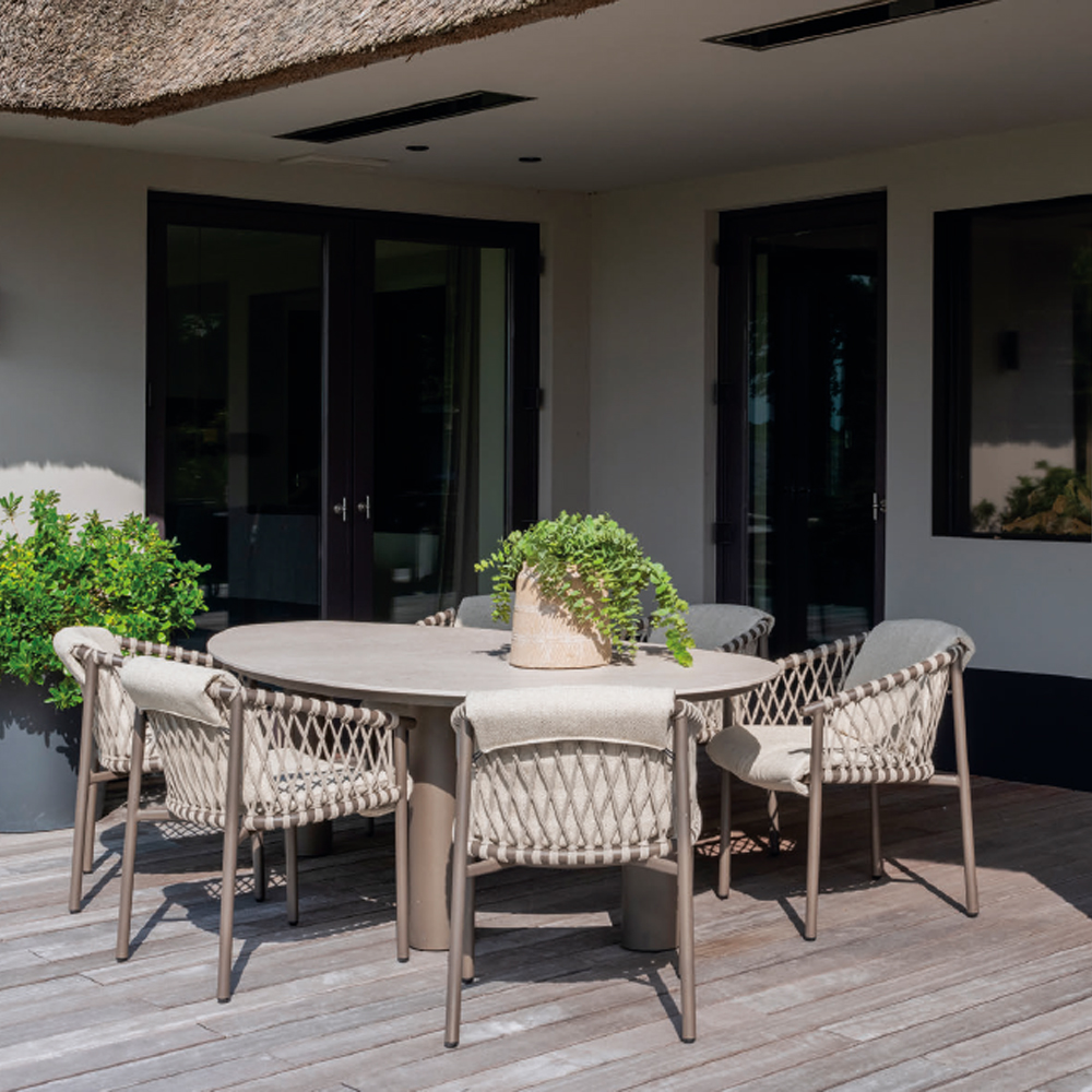 ESTATE MANGO DINING TABLE CERAMIC LATTE 238X105CM - Image 2