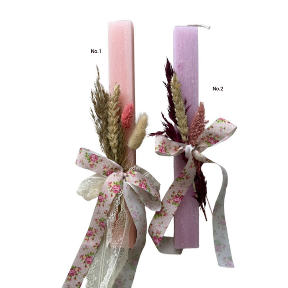 EASTER DECORATED CANDLES - FLORAL