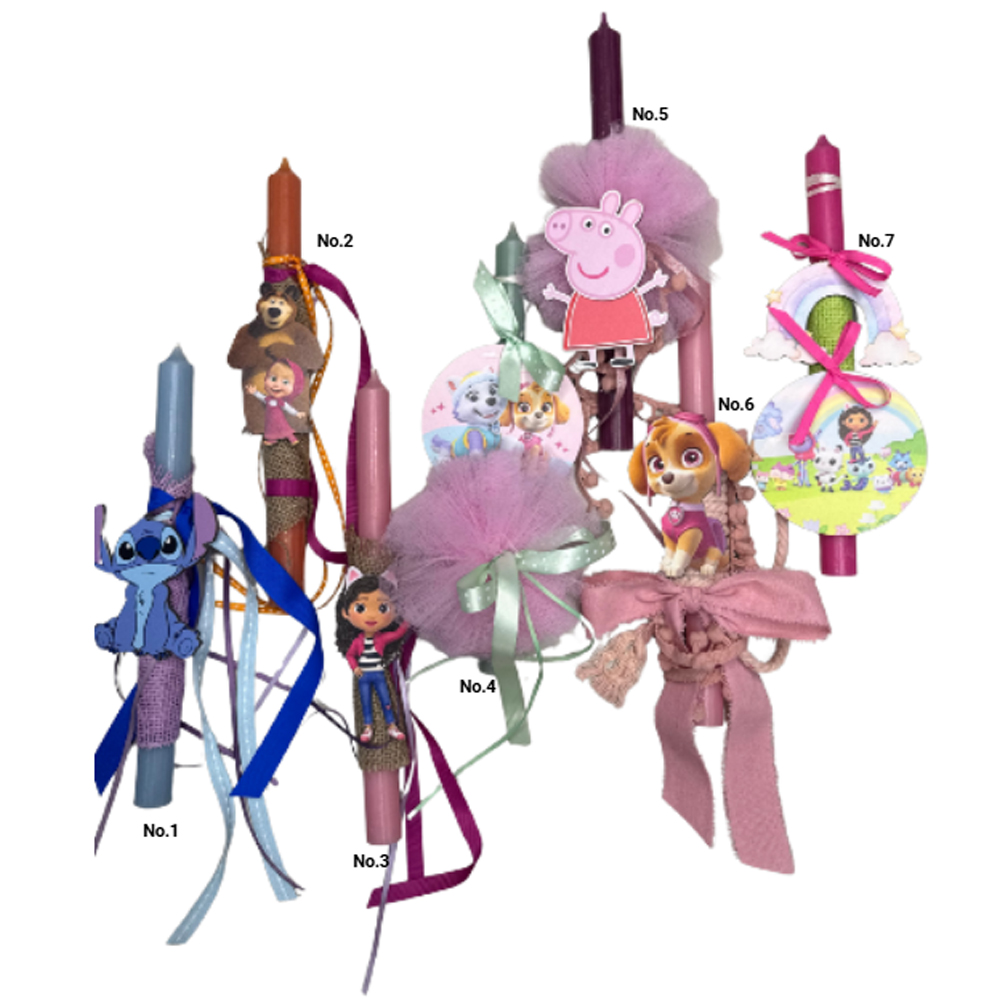 EASTER DECORATED CANDLES - GIRLS