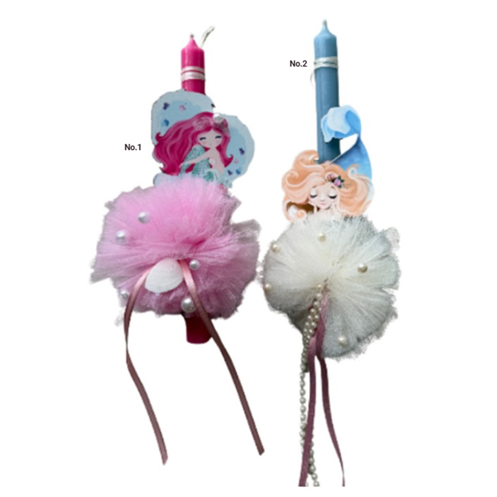 EASTER DECORATED CANDLES - MERMAID