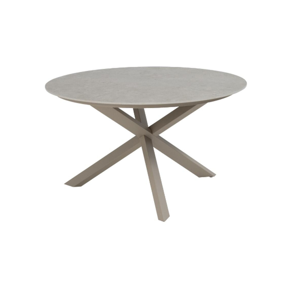 PRADO DINING TABLE CERAMIC SABBIA PANNA LATTE D130CM