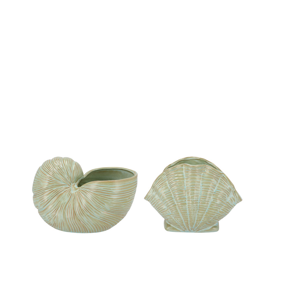 DION POT SNAIL ASSORTED GREEN 16X12X11CM