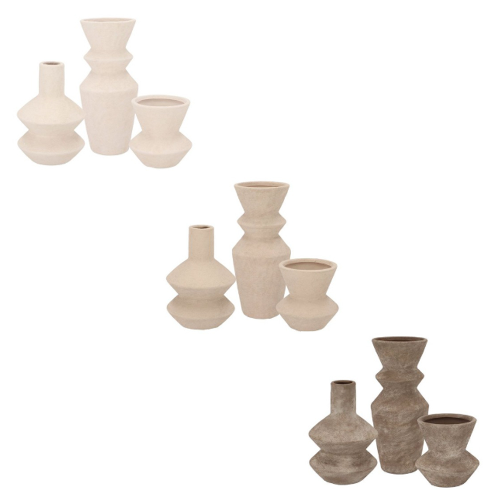 SET OF 3 LISBOA VASE BUBBLE 11X11CM, 11X16CM, 10X24CM