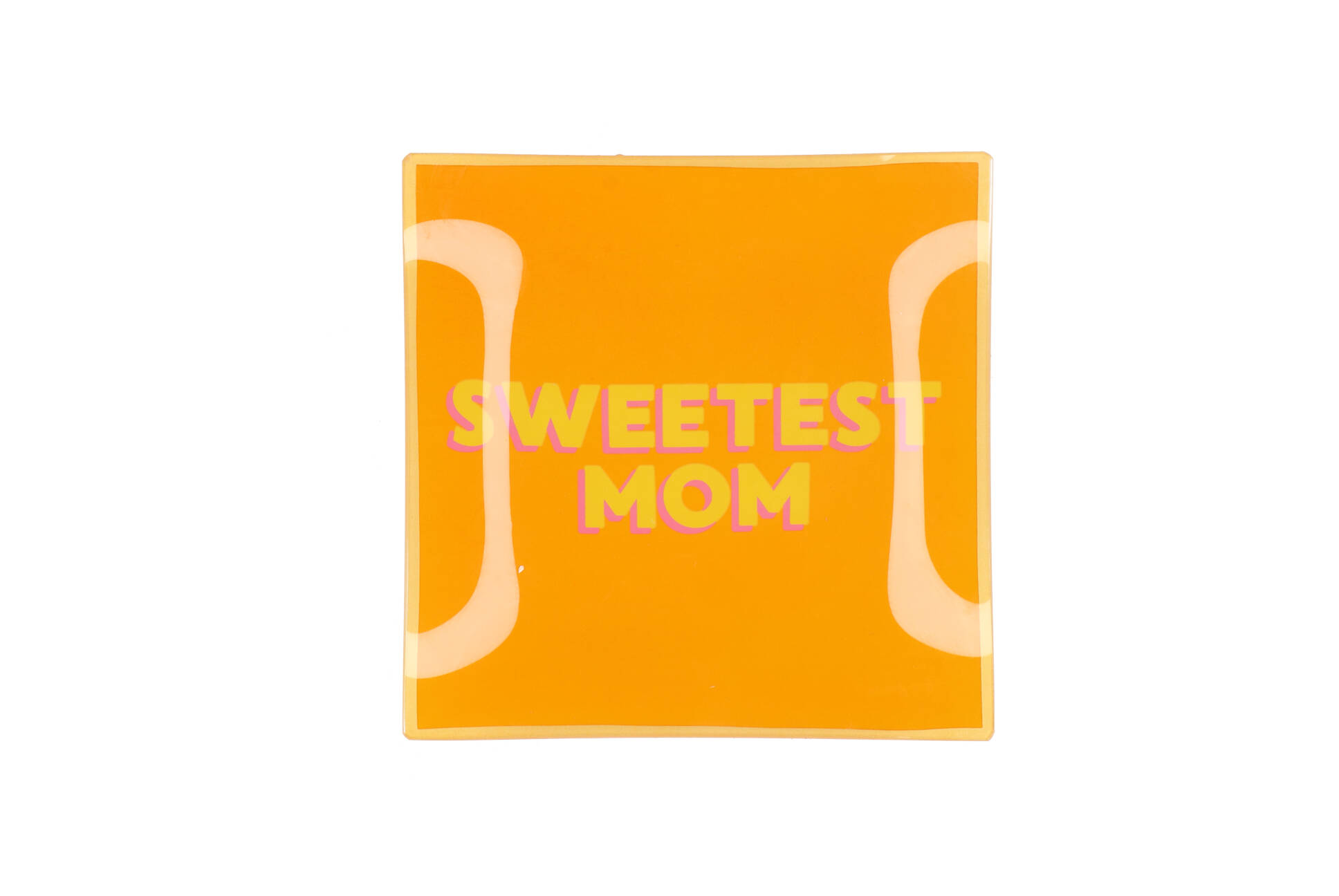 PLATE SQUARE SWEETEST MOM 18X18X2CM