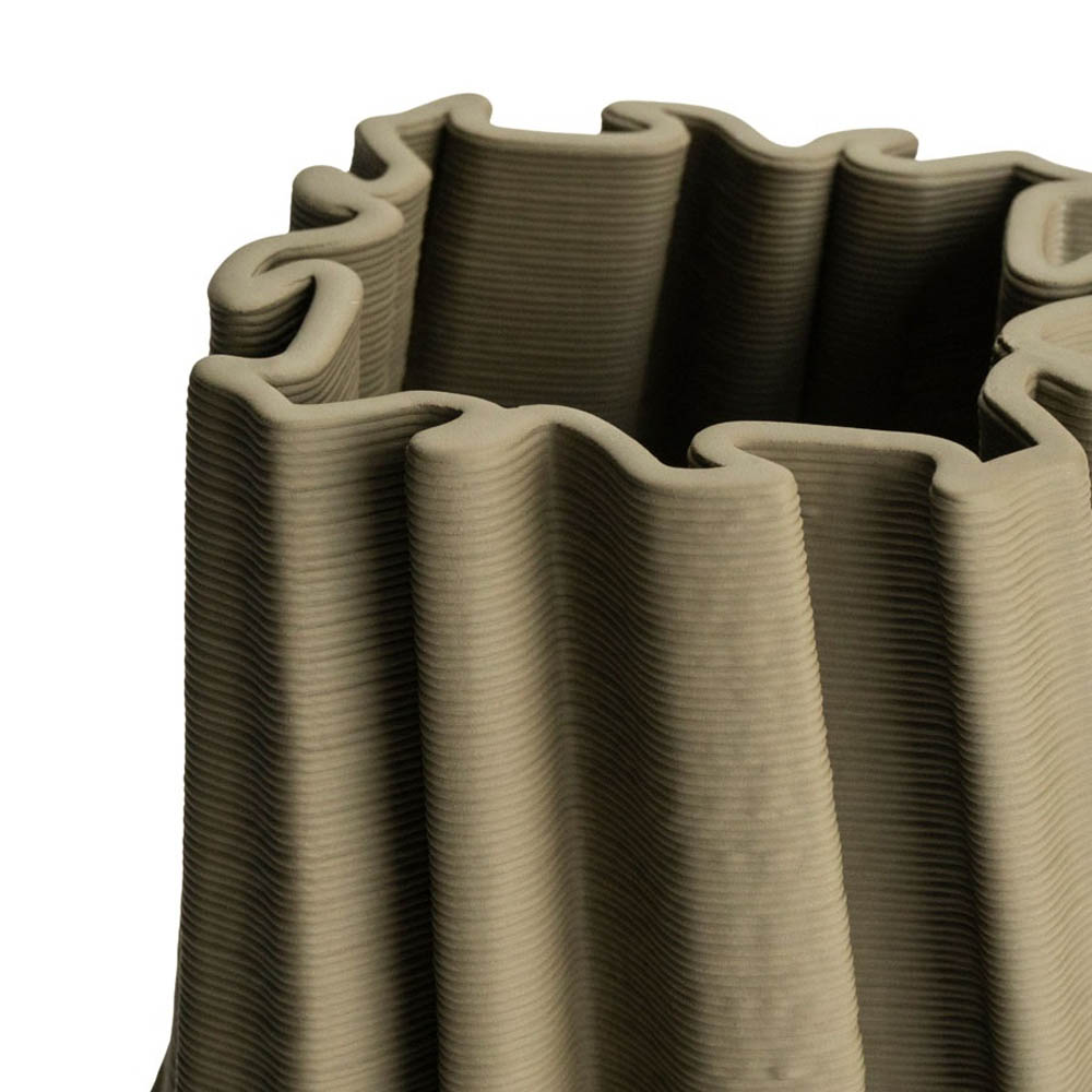 VASE TROGON TAUPE 18X30CM - Image 5