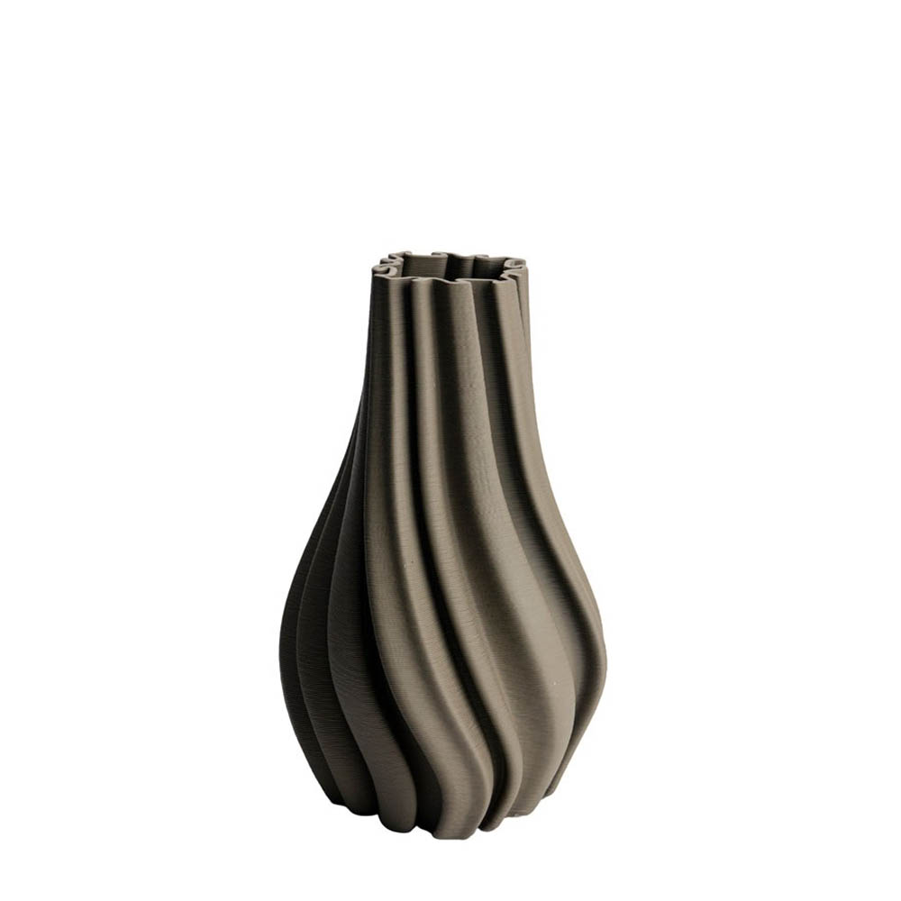 VASE TROGON TAUPE 18X30CM