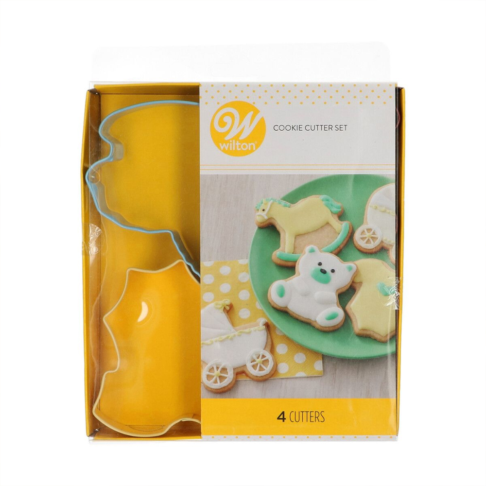 SET OF 4 WILTON COOKIE CUTTER BABY THEME