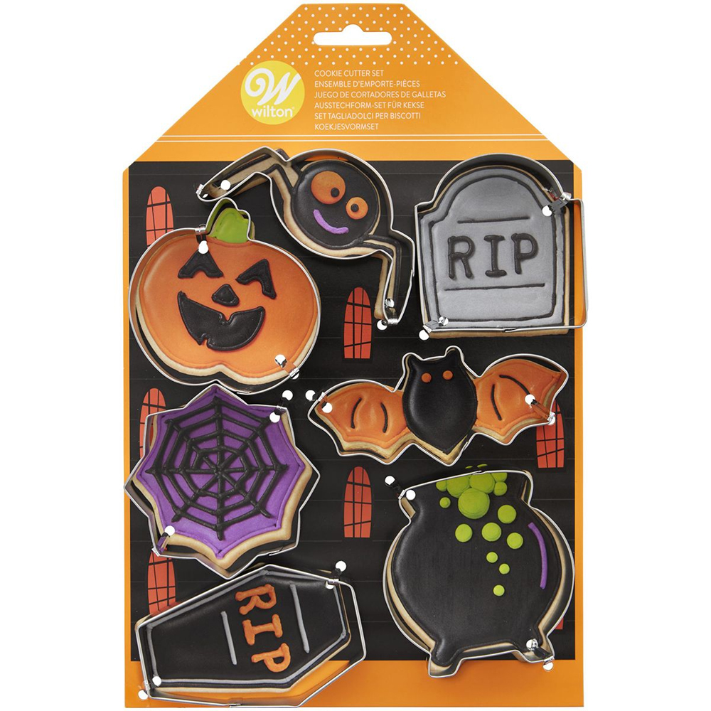 SET OF 7 WILTON COOKIE CUTTER HAUNTED HOUSE