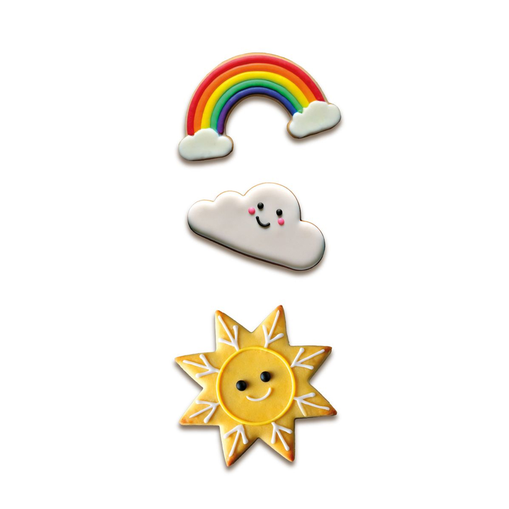 SET OF 3 WILTON COOKIE CUTTER RAINBOW/CLOUD/SUN - Image 2