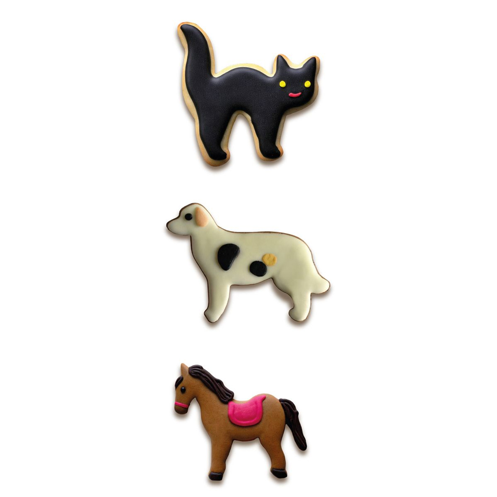 SET OF 3 WILTON COOKIE CUTTER CAT/DOG/HORSE - Image 2