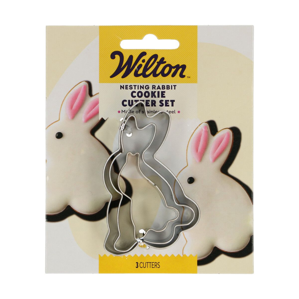 SET OF 3 WILTON COOKIE CUTTER RABBIT
