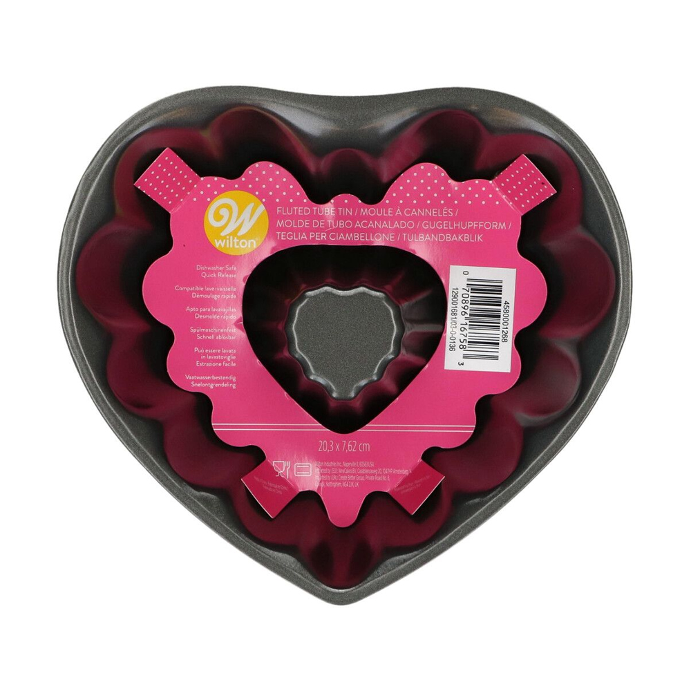 WILTON HEART FLUTED TUBE PAN 20CM