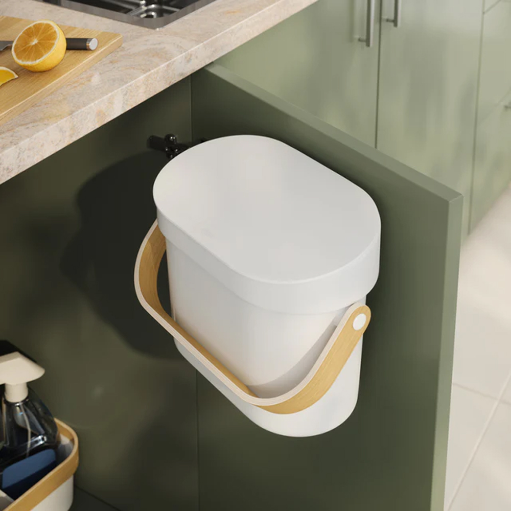 BELLWOOD COMPOST BIN WHITE/NATURAL 4L - Image 4